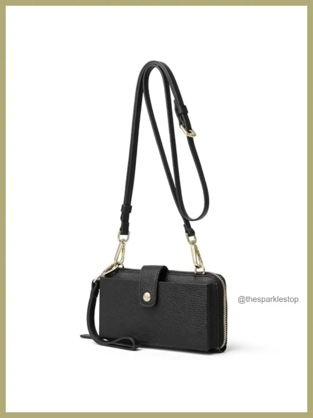 Genuine Leather Crossbody Wallet with RFID Blocking, Wristlet & Handbag